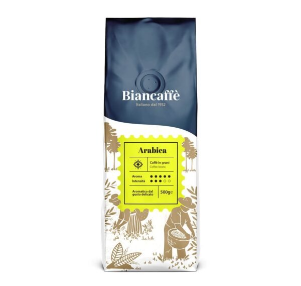 Italian Arabica Whole Coffee Beans – Medium Roast (500g)