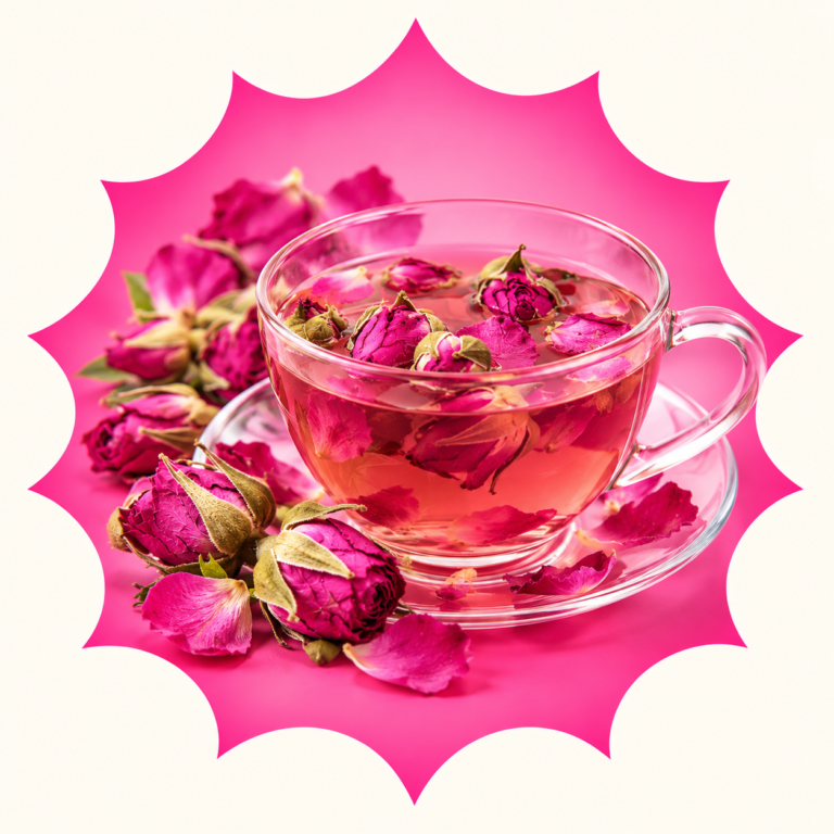Vibrant Rose Tea Still Life
