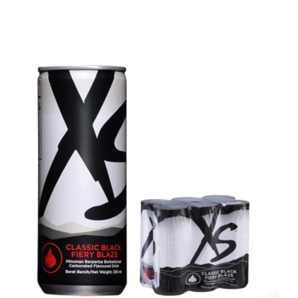 XS Classic Black Fiery Blaze - 1 Pack Of 6 Cans